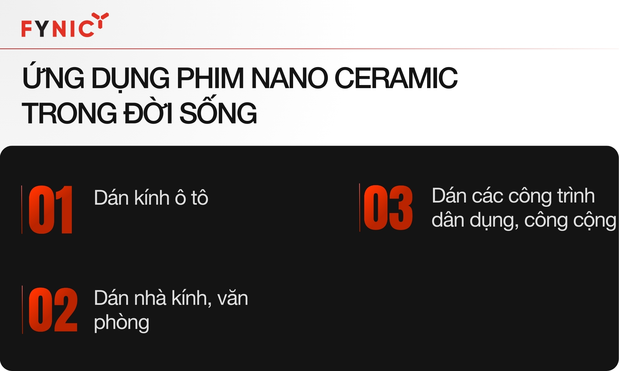 Ứng dụng phim cách nhiệt Nano Ceramic trong đời sống infographic